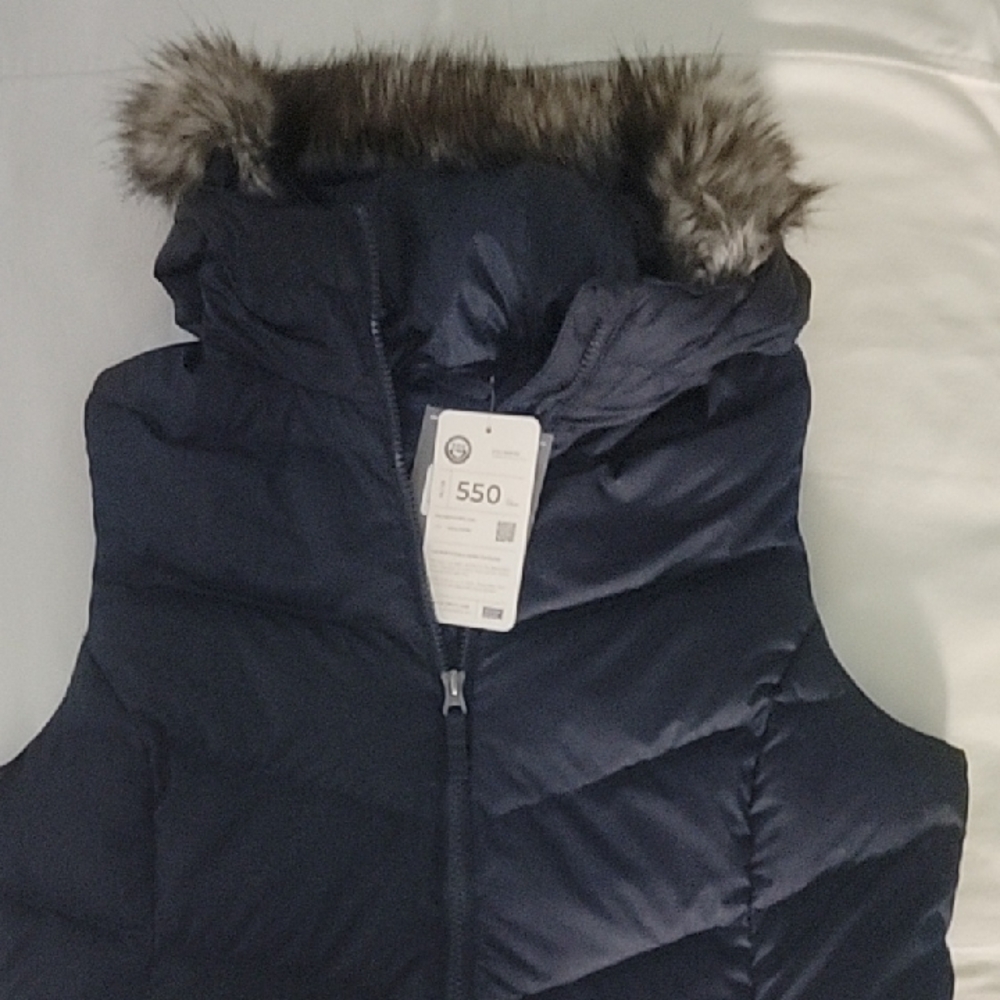 Womens Eddie Bauer Hooded Cirruslite Long Length Down Vest, Medium,New with tags